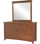 Sacramento Baby Dresser, Oak Hardwood, Mahogany Finish